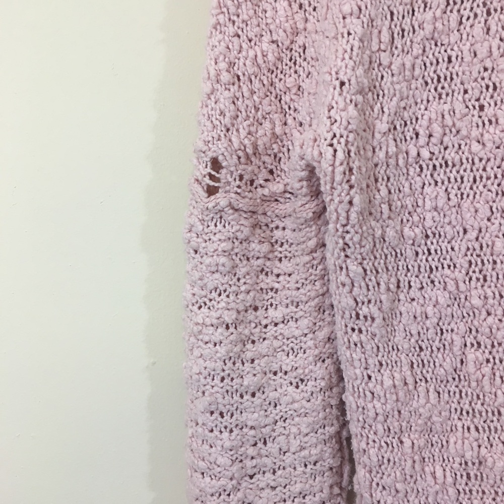 Free People | Oversized Pink Songbird Sweater - Picture 6 of 8